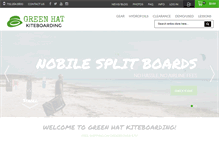 Tablet Screenshot of greenhatkiteboarding.com